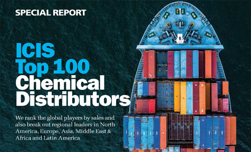 100 شرکت برتر توزیع کننده مواد شیمیایی در جهان از نگاه ICIS